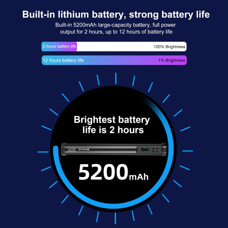 PULUZ 135 LED燈珠手持全彩RGB補光燈棒燈攝影燈