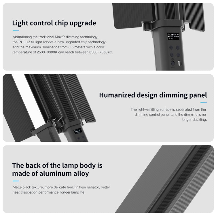 PULUZ RGB LED手持72顆燈珠RGB棒燈 帶遮光恭弘=叶 恭弘