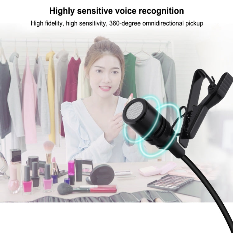 PULUZ Type-C接口領夾式麥克風 手機K歌錄音話筒 線長1.5m