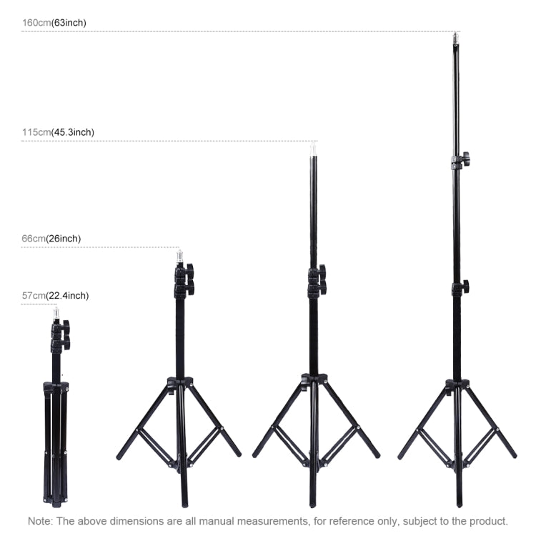 PULUZ 1.6m直播補光燈三腳支架