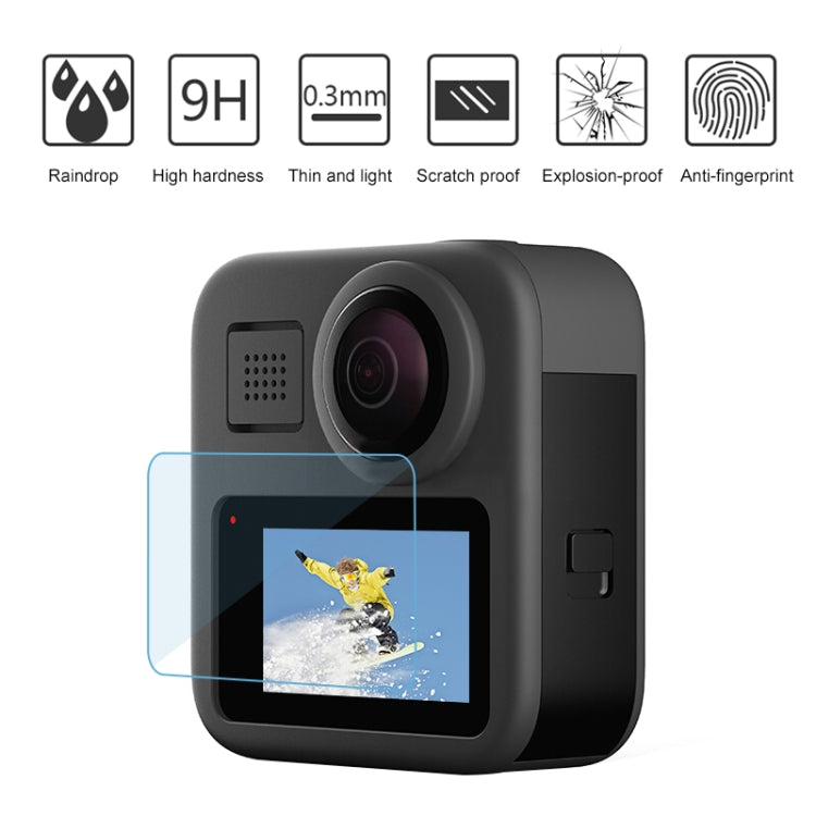 兩片裝 PULUZ 適用於GoPro Max  LCD显示屏9H 2.5D鋼化膜