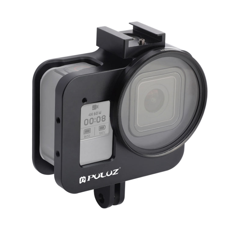 PULUZ  適用於GoPro HERO8 Black金屬保護套狗籠 帶UV鏡頭