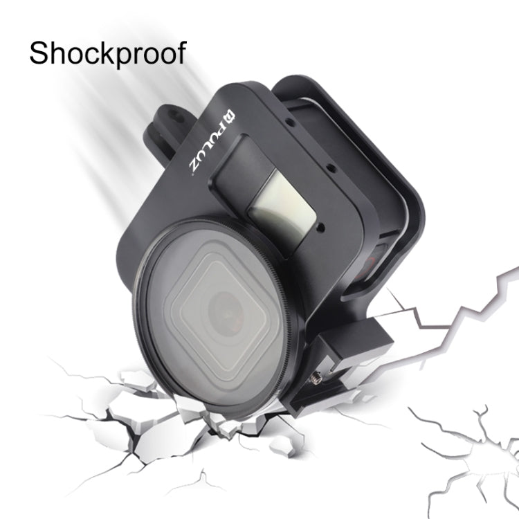 PULUZ  適用於GoPro HERO8 Black金屬保護套狗籠 帶UV鏡頭