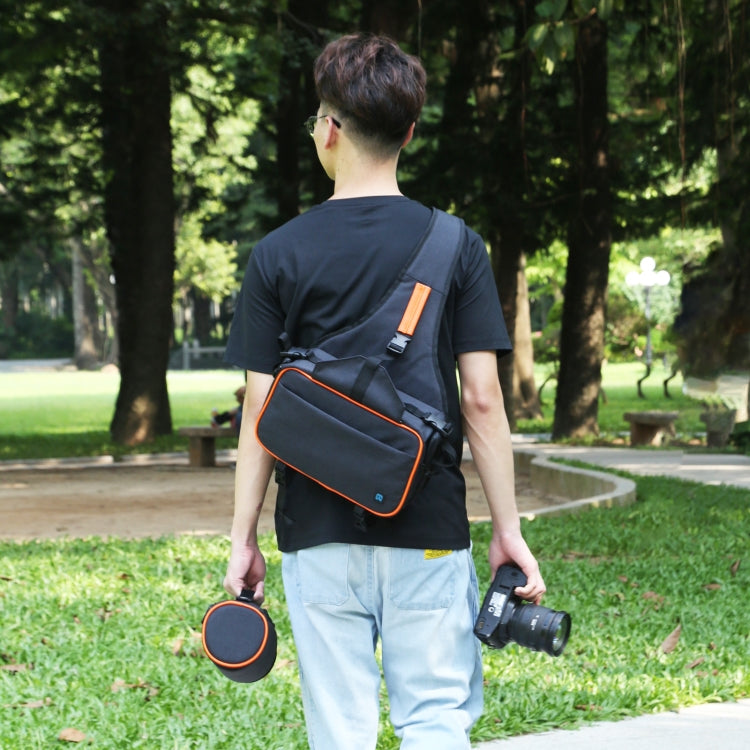 PULUZ  三角攝影包單反相機包 防水單肩斜挎包 , Triangle Style Backpack(Black)
