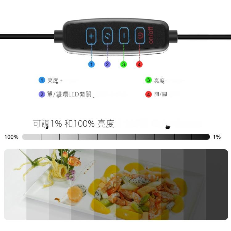 PULUZ 30cm x 30cm x 30cm便攜式簡易摺疊攝影棚 環形燈LED拍攝台 拍攝台 配 6色背景黑/白/橙/紅/綠/藍