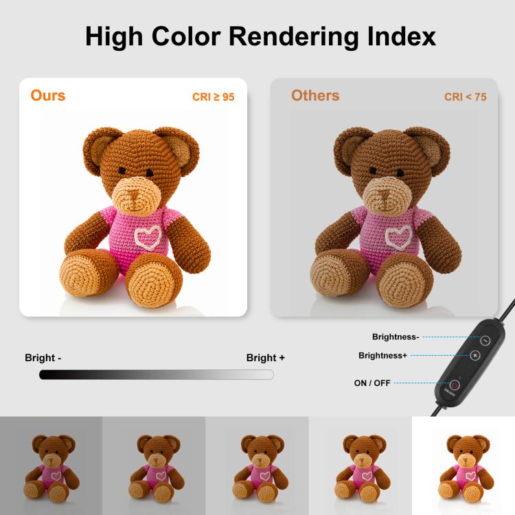 PULUZ 40厘米攝影72W 5500K 柔光燈箱 帶4色背景