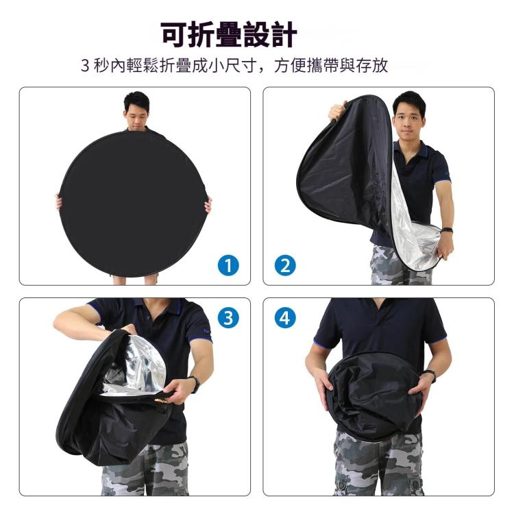 PULUZ 5合1反光板 銀/透/金/白/黑 5色