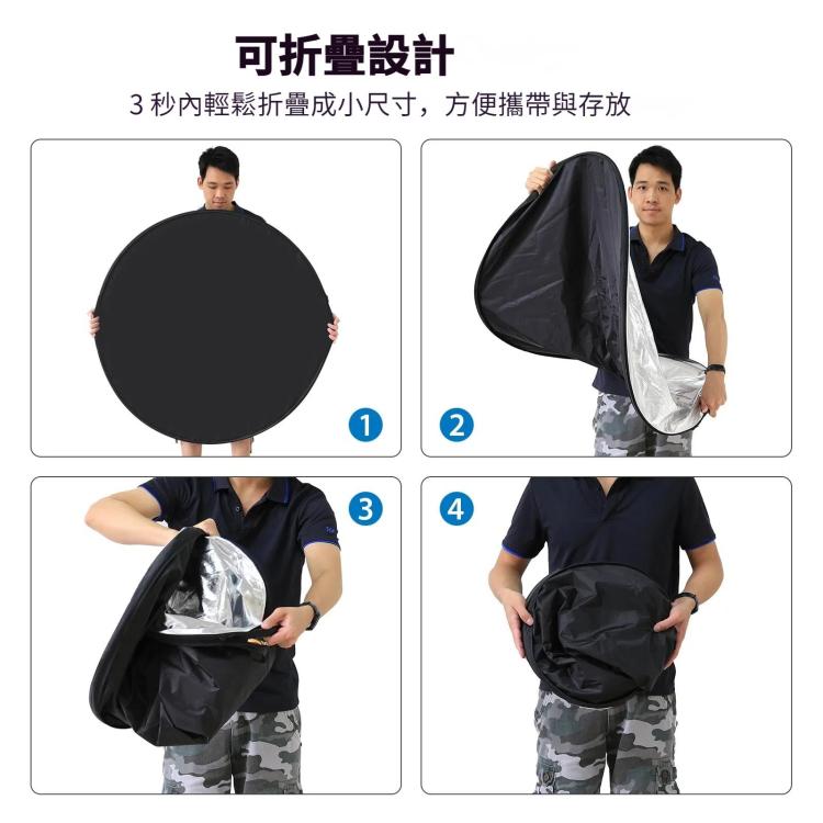 PULUZ 5合1反光板 銀/透/金/白/黑 5色