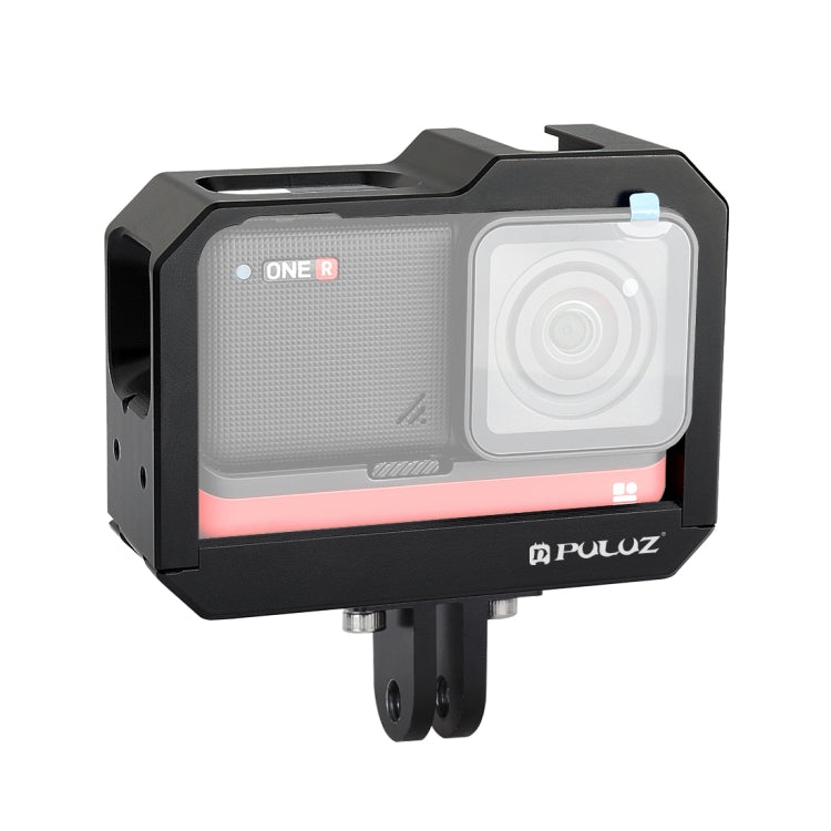 PULUZ適用於 Insta 360 One R 鋁合金轉接邊框帶冷靴口保護殼兔籠配件