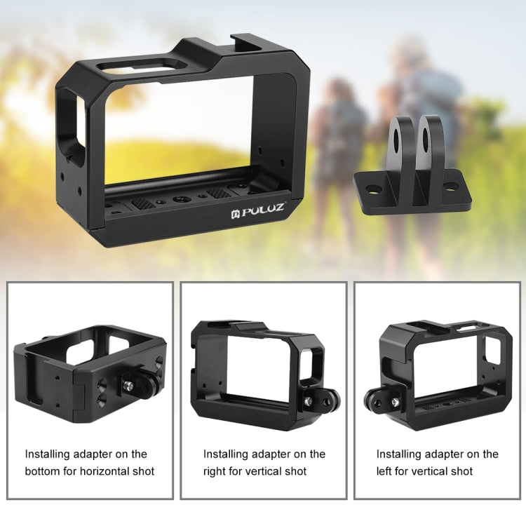 PULUZ適用於 Insta 360 One R 鋁合金轉接邊框帶冷靴口保護殼兔籠配件