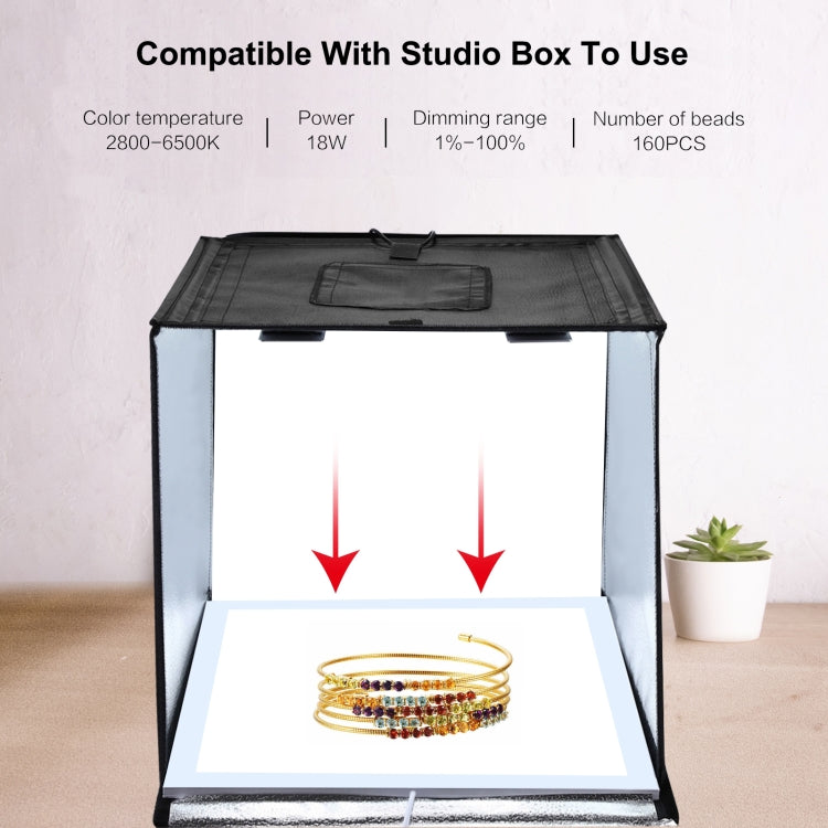 PULUZ 38cm 攝影燈無極調光亞克力底燈