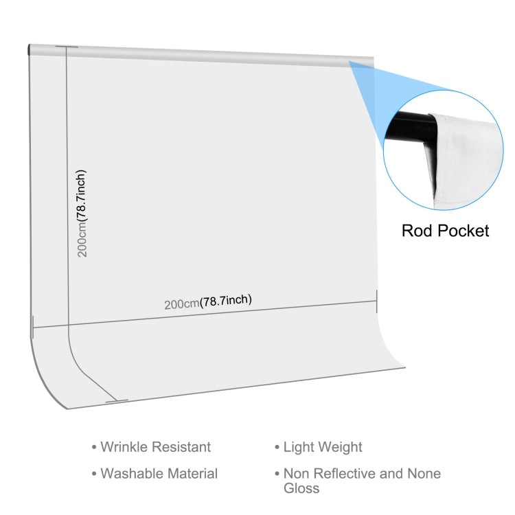 PULUZ  2 x 2米背景布  加厚加密背景布