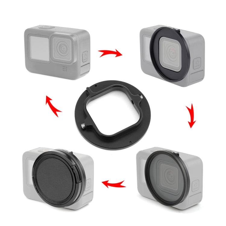 PULUZ 52mm UV Lens Filter for GoPro HERO12 Black /11 Black Mini /11 Black /10 Black /9 Black, with Adapter Ring