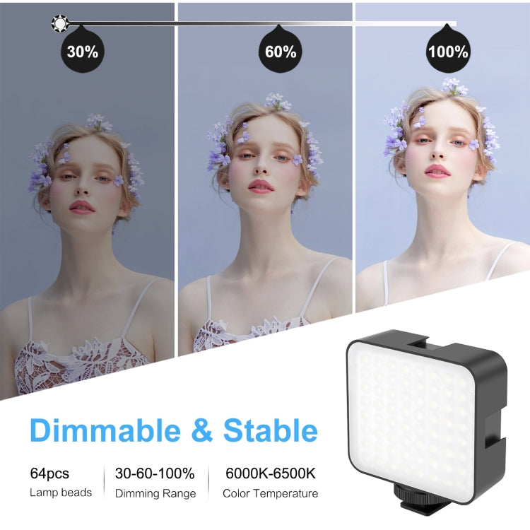 PULUZ 64 LED 5W Video Splicing Fill Light for Camera / Video Camcorder