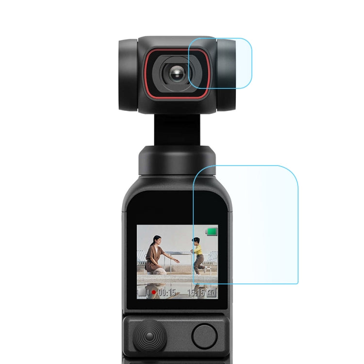 PULUZ 適用於DJI大疆OSMO POCKET 2 9H 2.5D鏡頭高清鋼化玻璃貼膜
