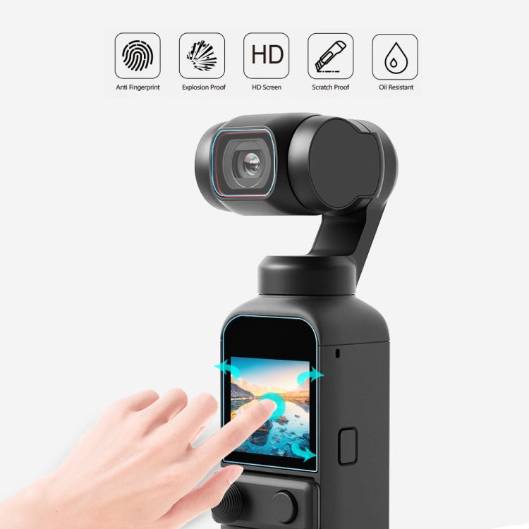 PULUZ 適用於DJI大疆OSMO POCKET 2 9H 2.5D鏡頭高清鋼化玻璃貼膜