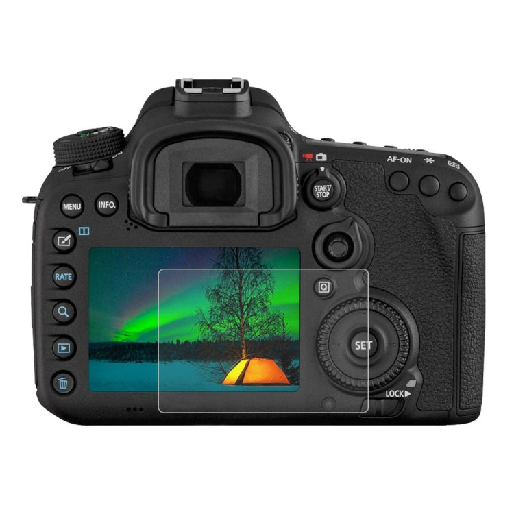 PULUZ 2.5D 9H Tempered Glass Film for Canon EOS 7D Mark II / 7D / N2 / PSN / Nikon V1 / P520 / S9400 / S680 / COOLPIX S6500 / S5200 / Samsung WB35F / OLYMPUS VG170 / 1DIV / Fuji S205 / Casio ZR70 / FC500S
