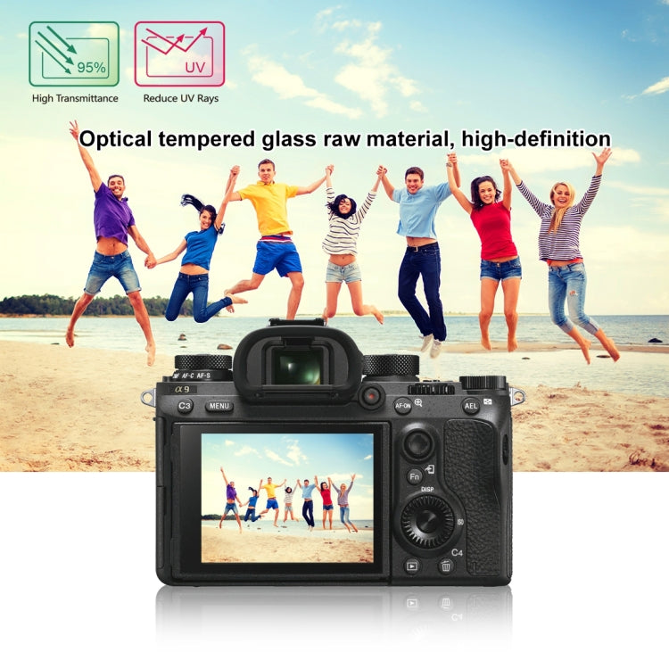 PULUZ 2.5D 9H Tempered Glass Film for Sony ILCE-9 (A9), Compatible with Sony A99 / HX400 / H300 / A99II / A7RIII / A7RII / A77II / WX500 / HX90V / HX7 / HX9 / HX100 / WX9 / HX30 / HX200 / W670 / W630 / WX100, Samsung WB1100 / EX2F, Olympian VH-410