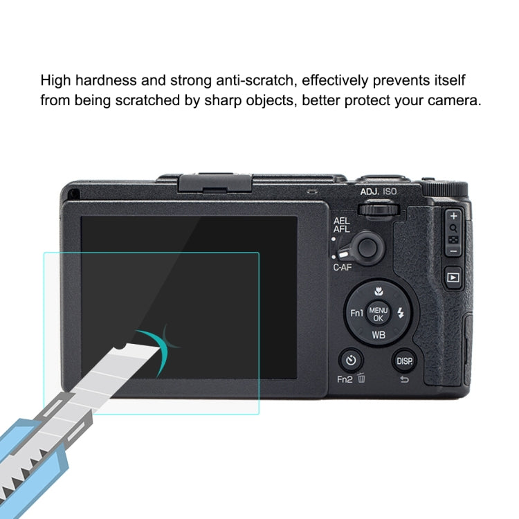 PULUZ 2.5D 9H Tempered Glass Film for Ricoh GR II /  GR, Compatible with Casio ZS29 / ZS28 / ZS27 / Z550, Panasonic SZ10, Sony A58 / 55 / DSC-WX60 / DSC-W730, Canon IXY210 / A3300 /  SX70 / S90 / G1X
