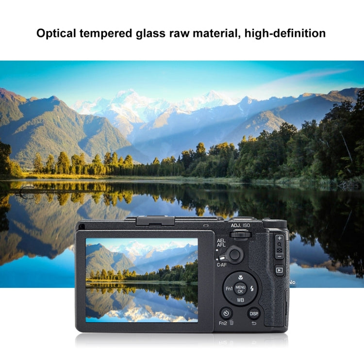 PULUZ 2.5D 9H Tempered Glass Film for Ricoh GR II /  GR, Compatible with Casio ZS29 / ZS28 / ZS27 / Z550, Panasonic SZ10, Sony A58 / 55 / DSC-WX60 / DSC-W730, Canon IXY210 / A3300 /  SX70 / S90 / G1X