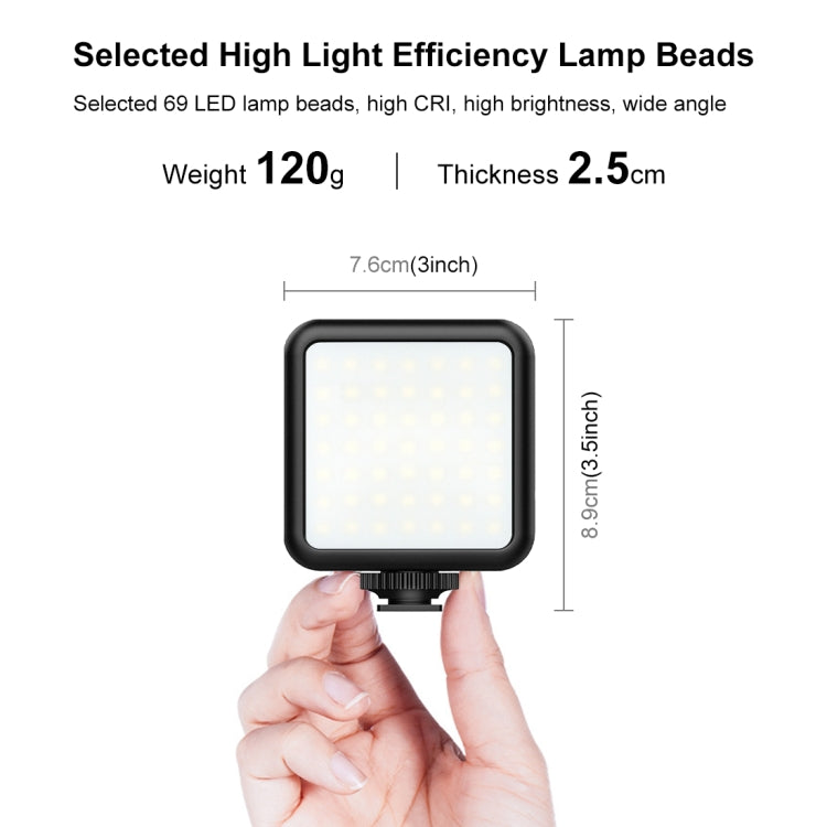PULUZ RGB 美顏補光燈小型全彩色攝影燈 LED口袋燈