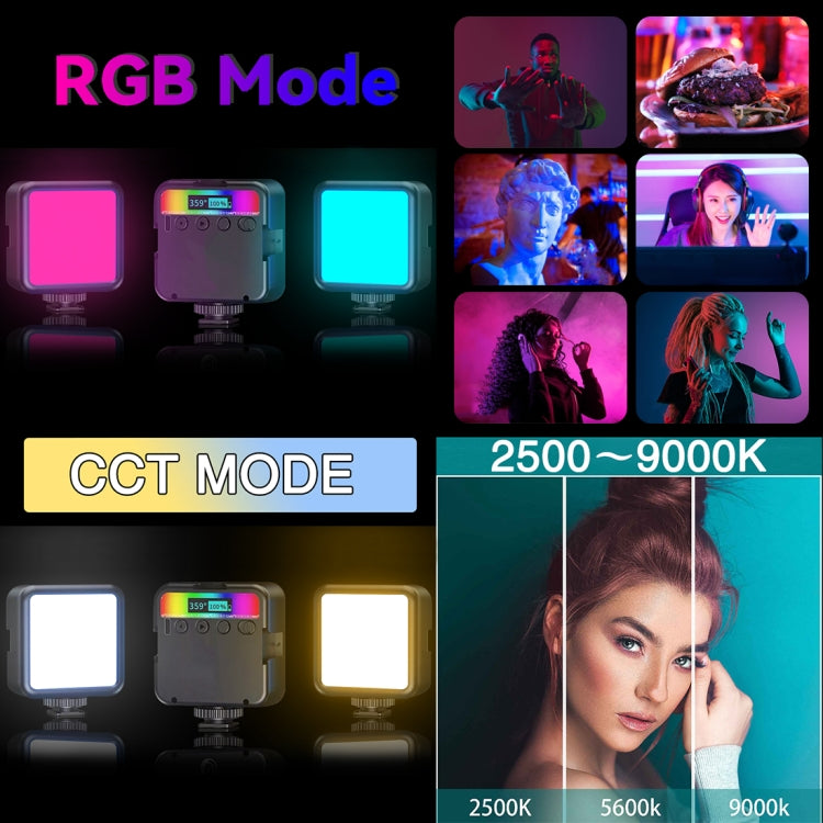 PULUZ RGB 美顏補光燈小型全彩色攝影燈 LED口袋燈