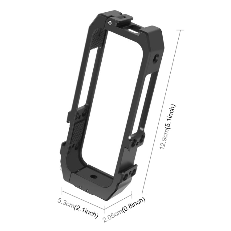PULUZ 適用於Insta360 ONE X2 金屬兔籠全景相機保護框 帶冷靴&摺疊磁手兩卡槽拓展配件