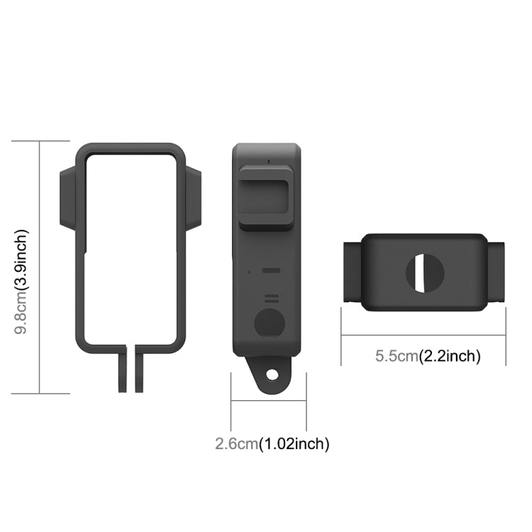 PULUZ ABS防摔保護邊框  帶2個熱靴口 適用於大疆 DJI Action 2