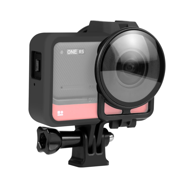 PULUZ 適用於Insta360 One RS 全景版本相機鏡頭保護鏡+塑膠保護邊框