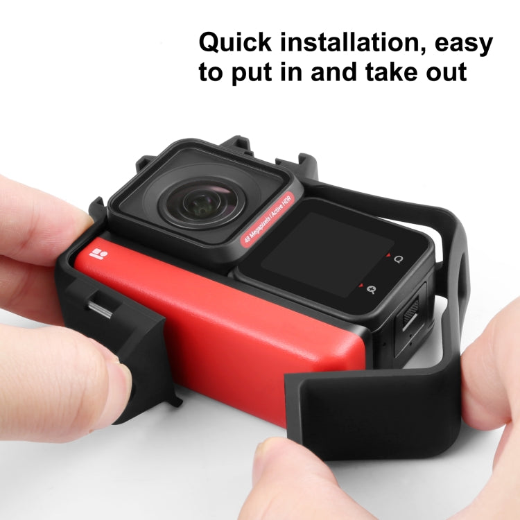 PULUZ 適用於Insta360 One RS 全景版本相機鏡頭保護鏡+塑膠保護邊框