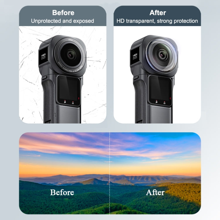 PULUZ  適用於Insta360 ONE RS影石一英寸全景鏡頭保護鏡膜