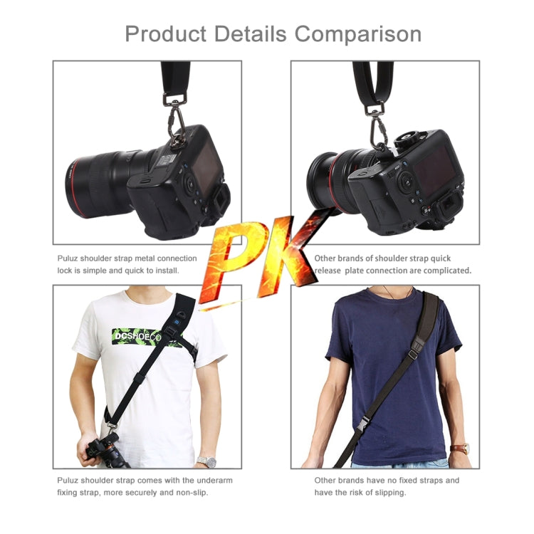 PULUZ 軟墊 單肩快攝手背帶 帶快拆板 金屬扣