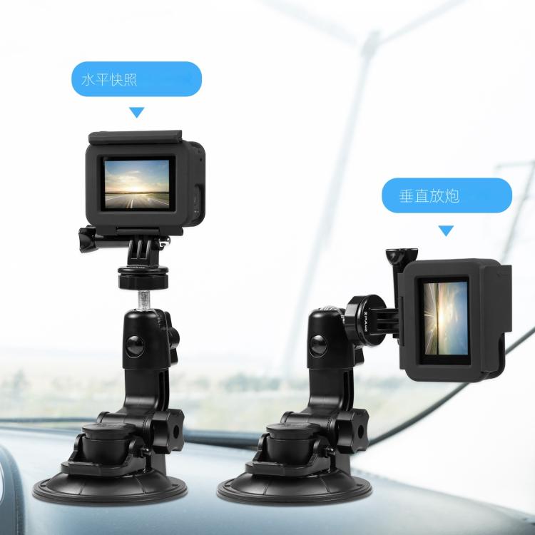 PULUZ 運動攝像機手機吸盤支架 帶手機夾&螺絲 & 轉接頭