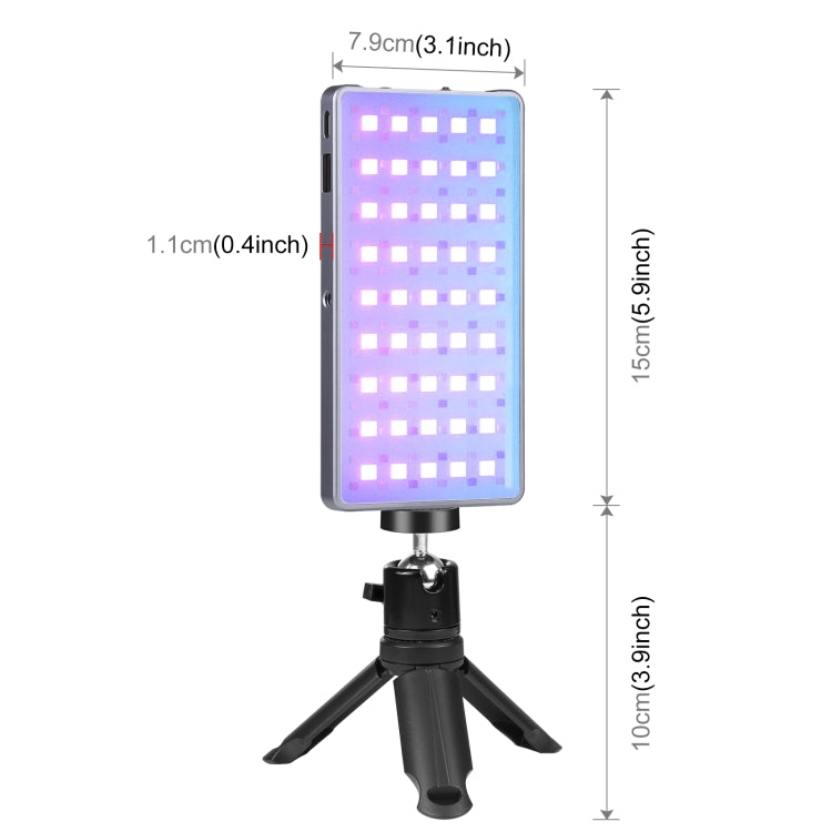 PULUZ LED全彩RGB柔光視頻燈口袋燈