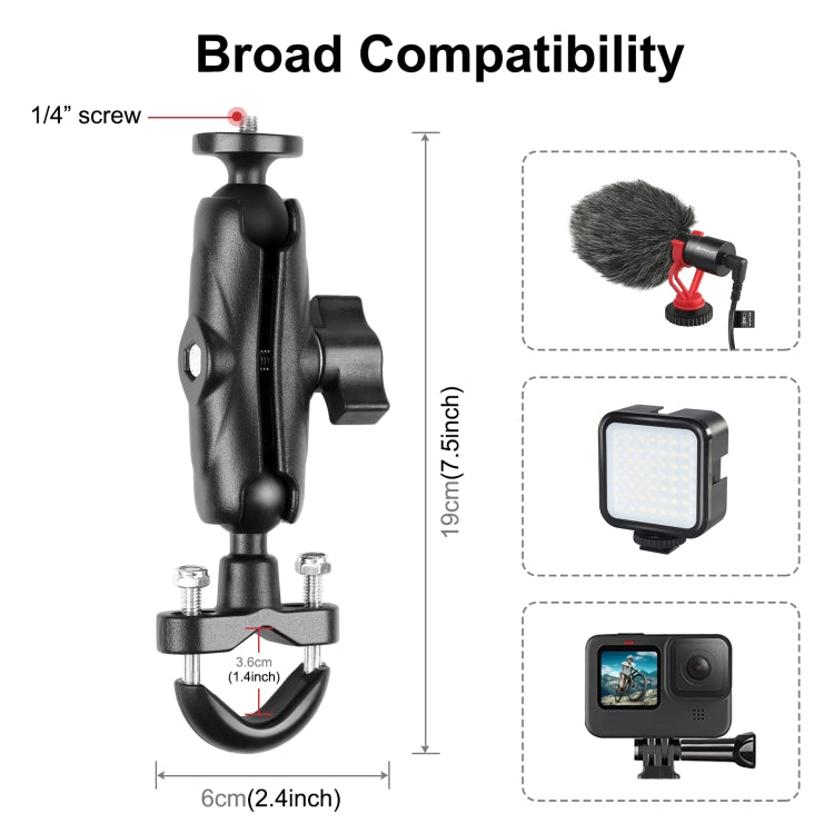 PULUZ 適用於GoPro 運動相機摩托車/自行車支架 車把款