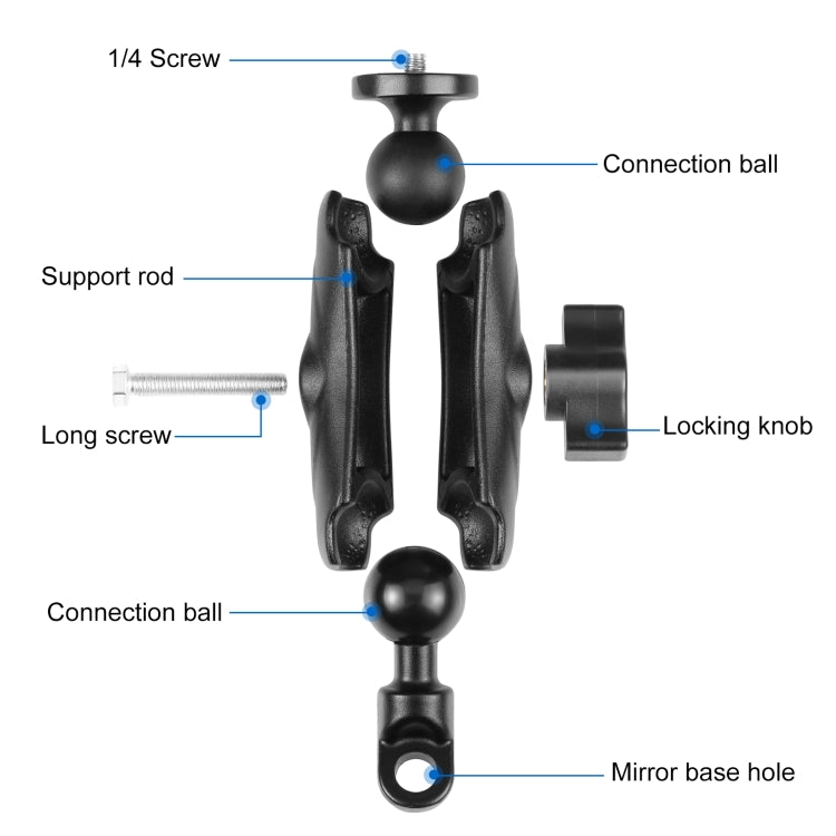 PULUZ 適用於GoPro 運動相機摩托車/自行車支架 鏡座款