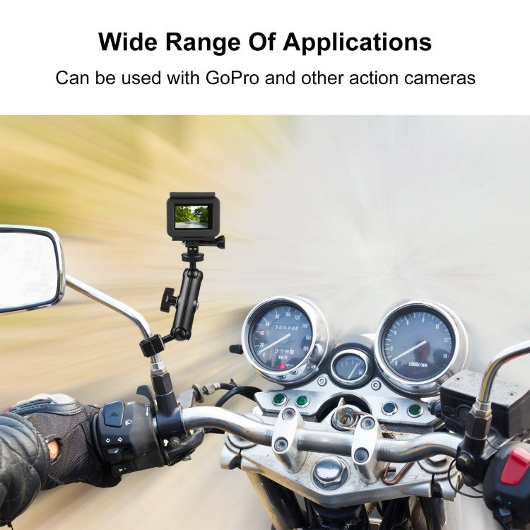 PULUZ 適用於GoPro 運動相機摩托車/自行車支架 后視鏡O型款