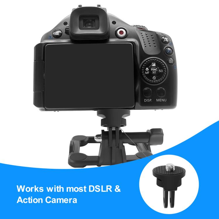 PULUZ 適用於GoPro/Insta360 運動相機1/4可調節ABS轉接頭
