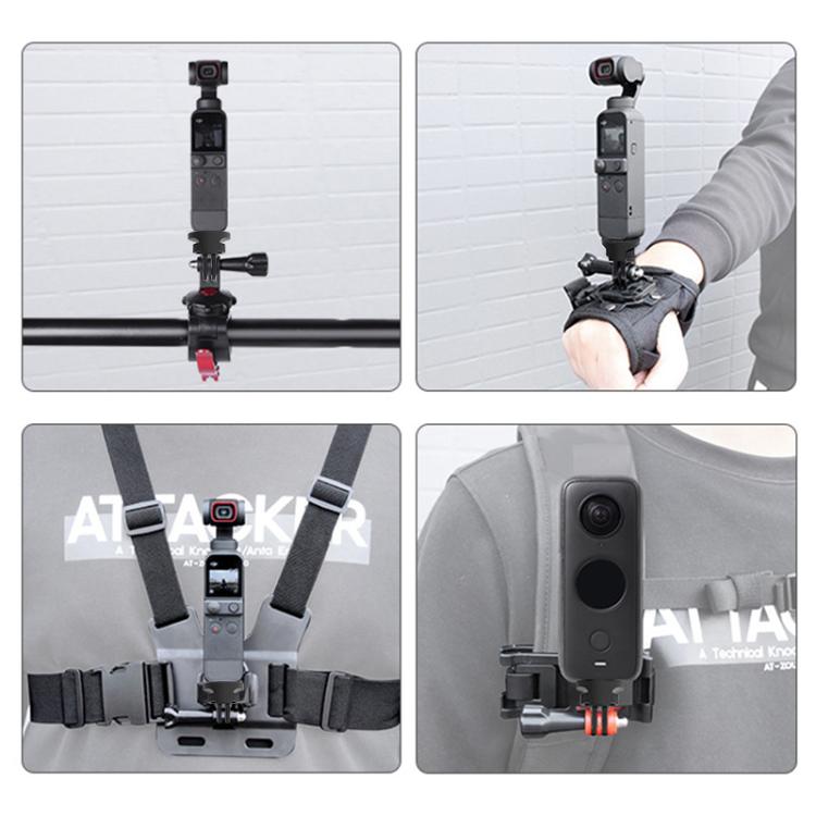 PULUZ 適用於GoPro/Insta360 運動相機1/4可調節ABS轉接頭