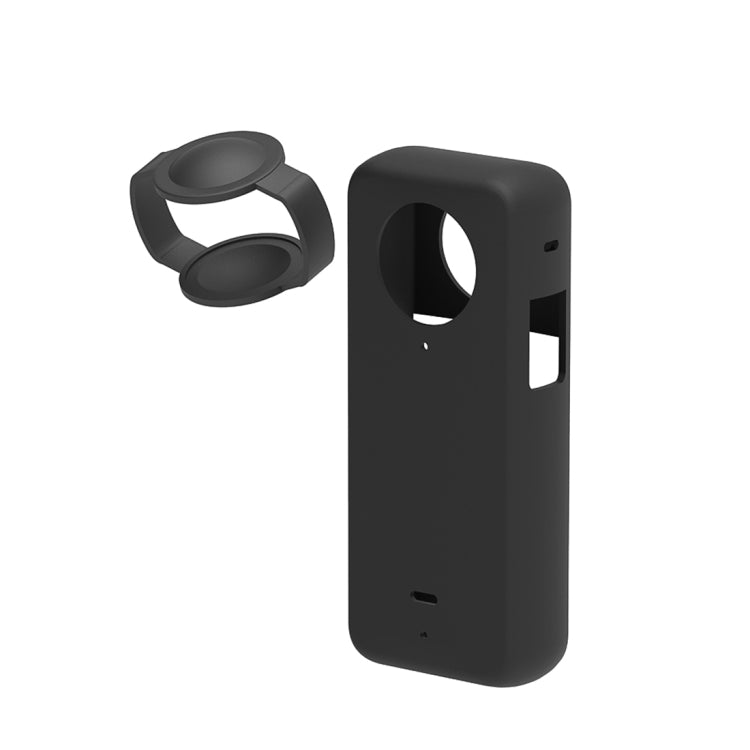 PULUZ 適用於Insta360 X3  硅膠保護套 帶鏡頭保護套 , Silicone Case(Black)