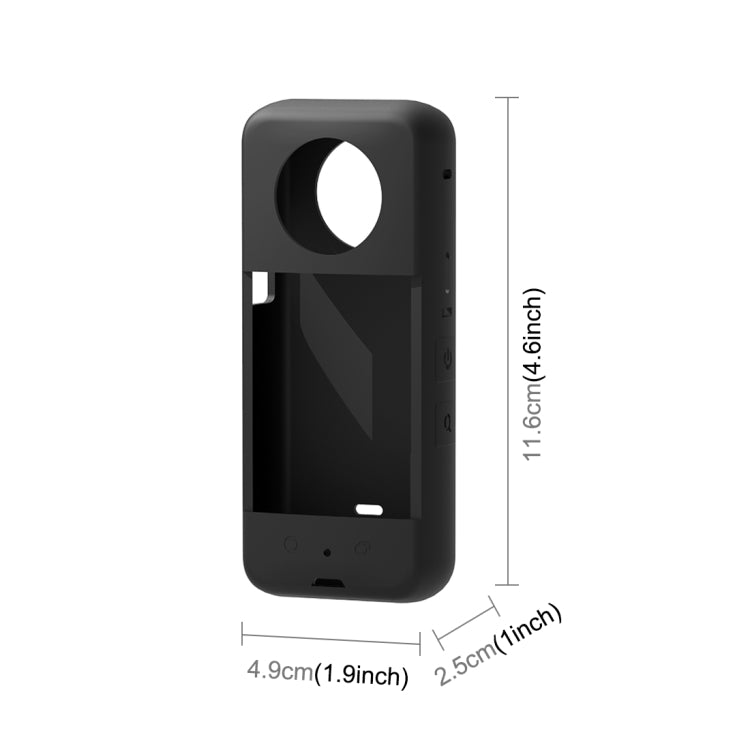 PULUZ 適用於Insta360 X3  硅膠保護套 帶鏡頭保護套 , Silicone Case(Black)