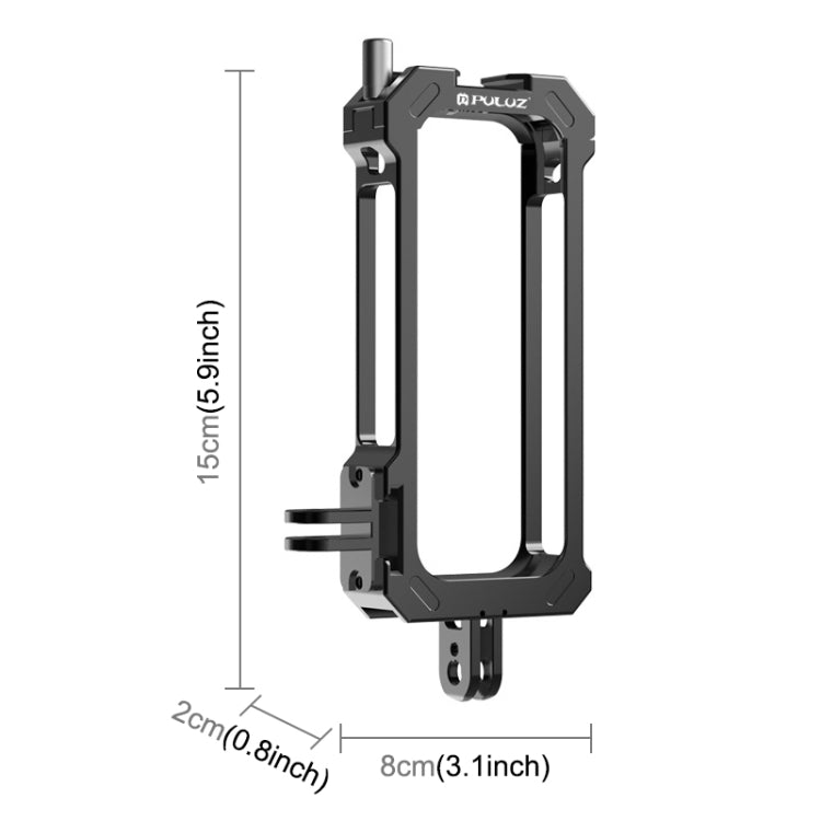 PULUZ 適用於Insta360 X3 運動相機鋁合金兔籠拓展保護邊框