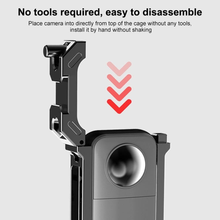 PULUZ 適用於Insta360 X3 運動相機鋁合金兔籠拓展保護邊框
