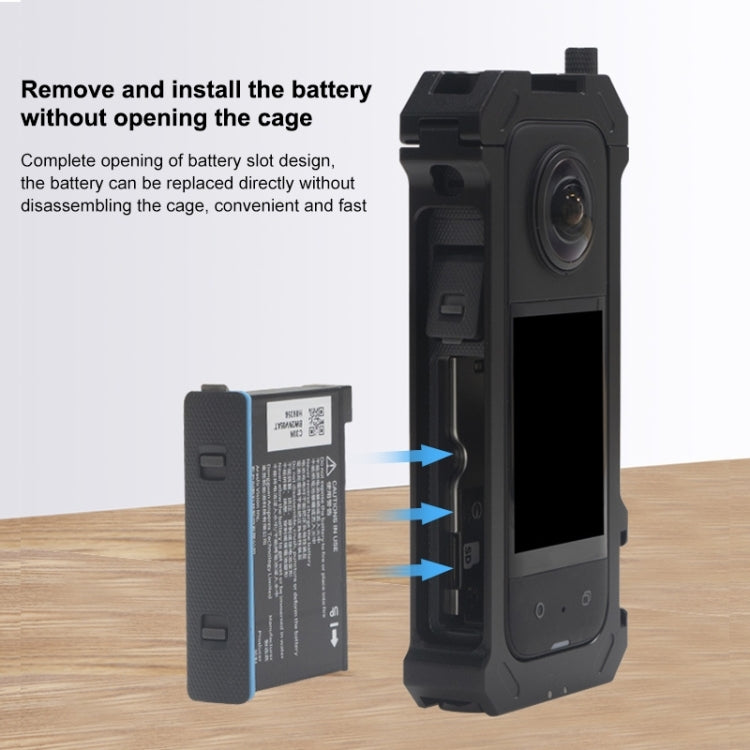 PULUZ 適用於Insta360 X3 運動相機鋁合金兔籠拓展保護邊框