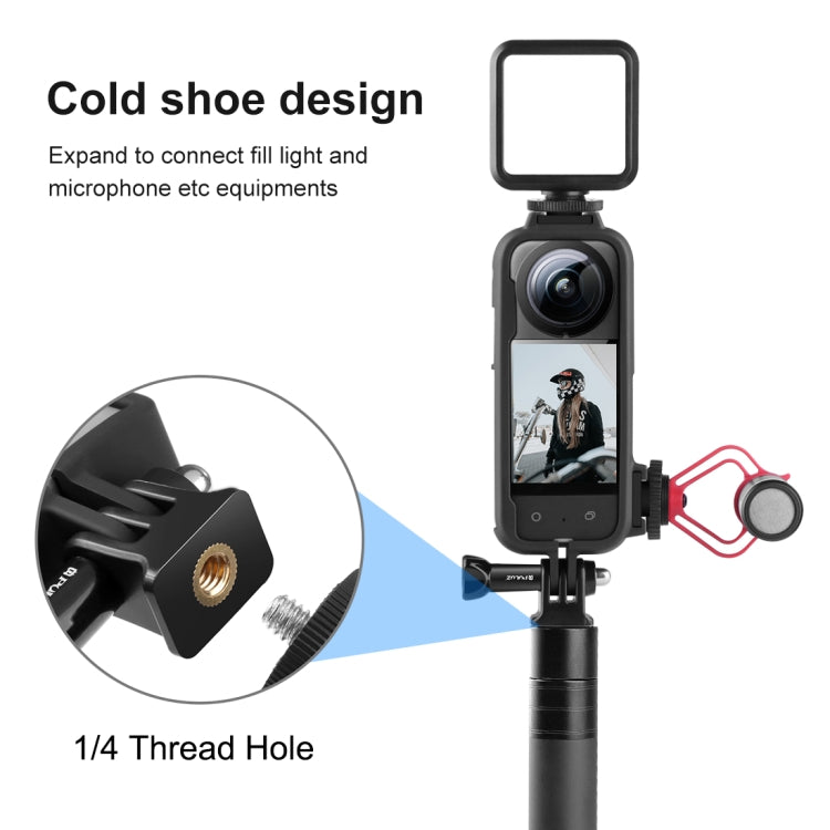適用於Insta360 X3 PULUZ 冷靴保護邊框 PC塑料材質 轉接頭&螺絲