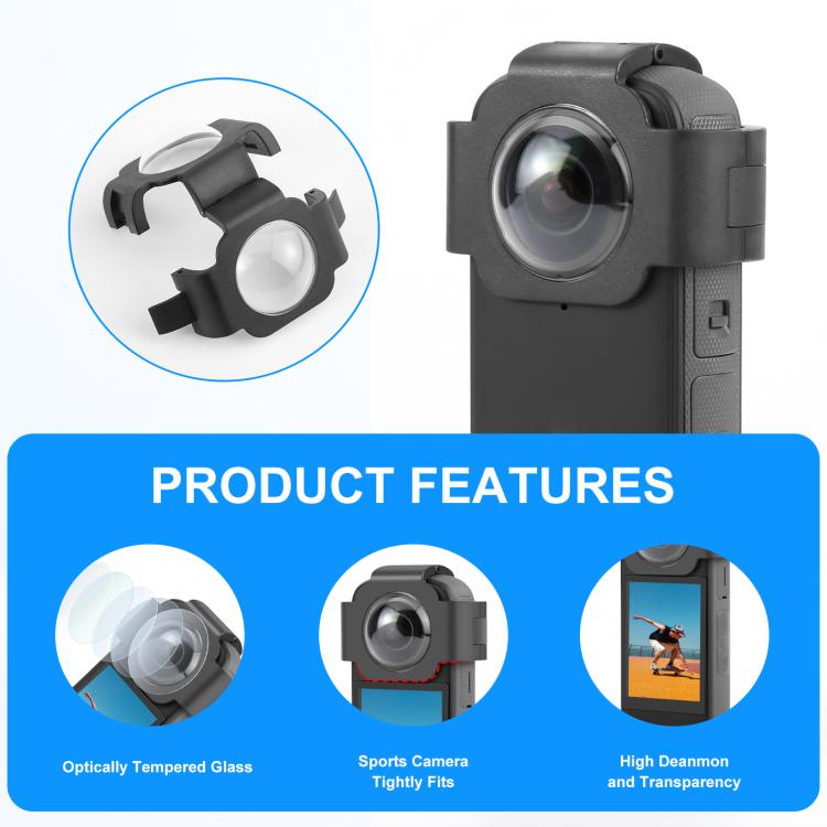 適用於 Insta360 X3  PULUZ 保護鏡保護蓋