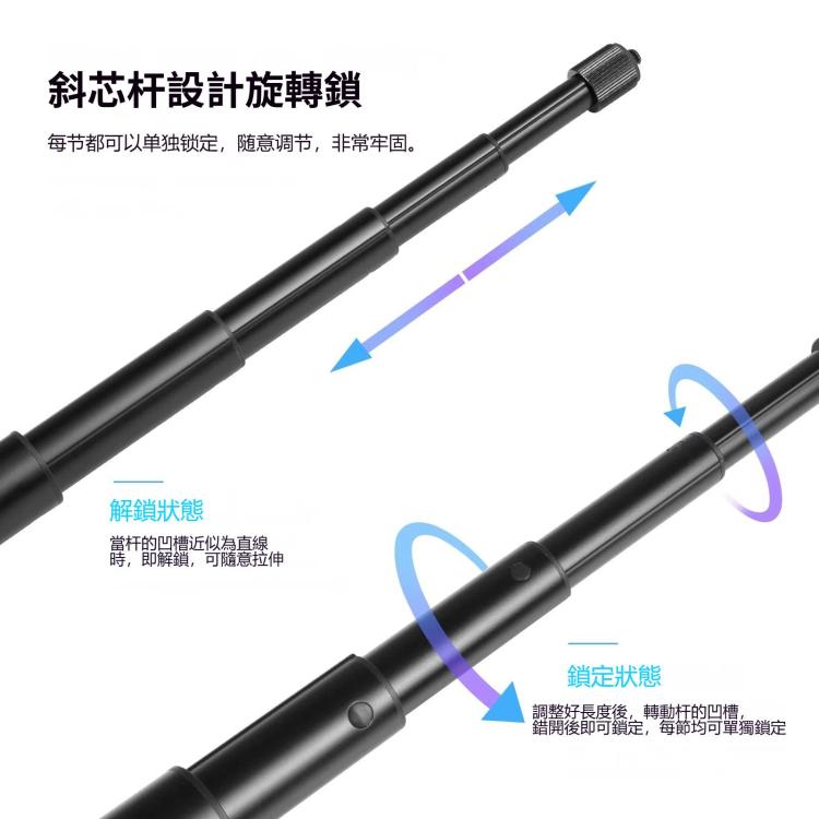 PULUZ 騎行夾管摩托護杠支架 帶自拍桿