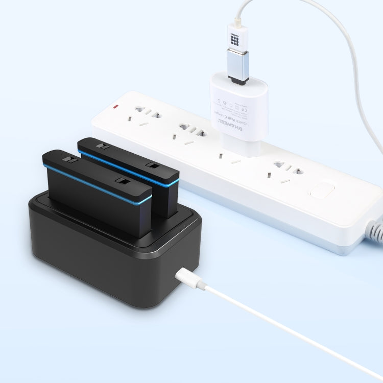 PULUZ 適用於Insta360 X3充電管家，兩充電池充電器，座充充電座