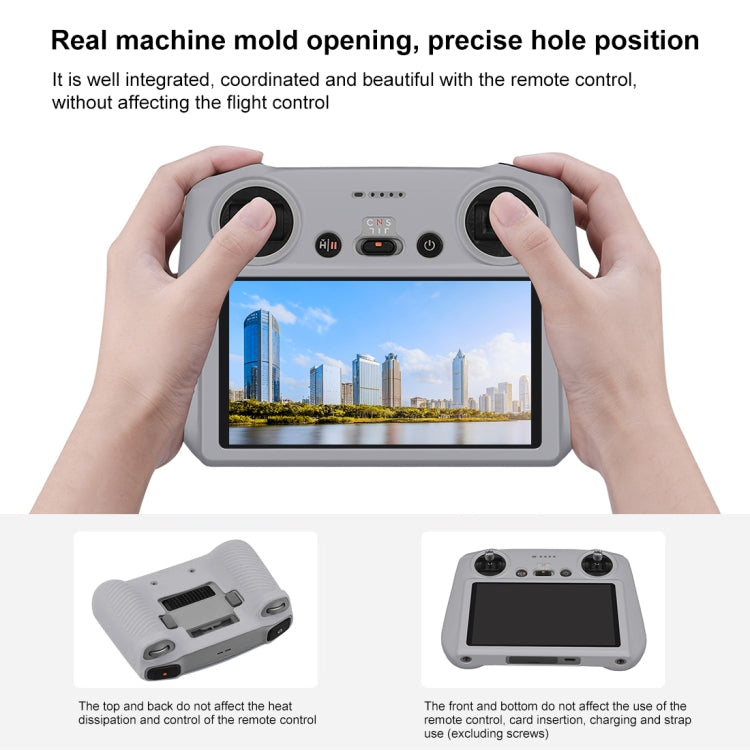 PULUZ 適用大疆Mini 3 Pro DJI RC硅膠套御3 RC帶屏遙控器保護罩防塵保護套