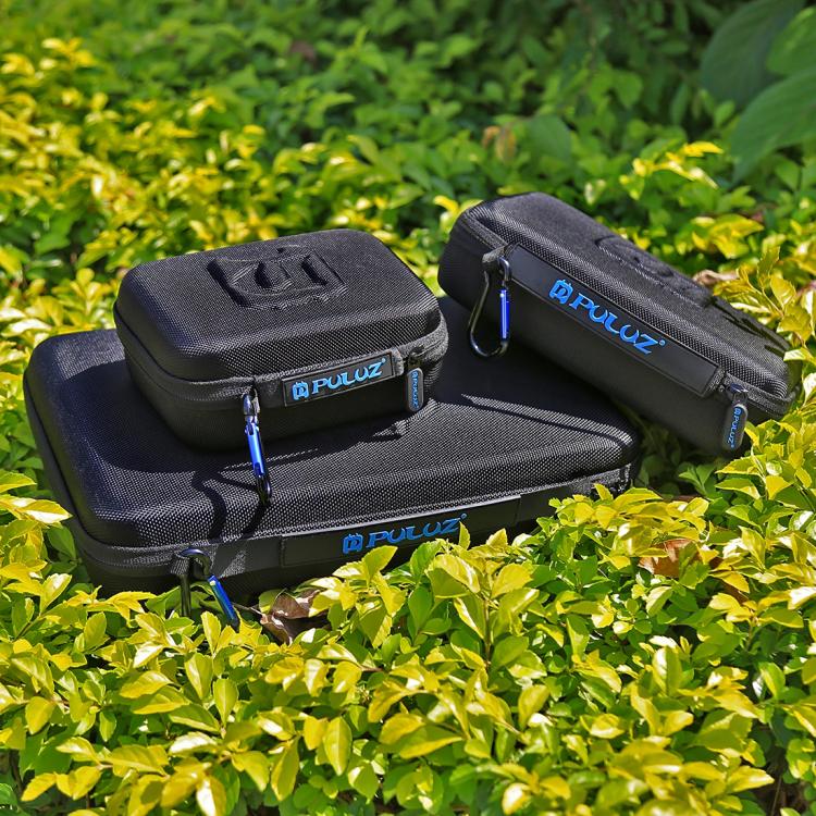 適用於GoPro Hero11 Black / HERO10 Black / HERO9 Black / HERO8 Black / HERO7 /6 /5 /5 Session /4 Session /4 /3+ /3 /2 /1, DJI Osmo Action和其他運動相機 PULUZ便攜式 小號收納包 Size: 16cm x 12cm x 7cm